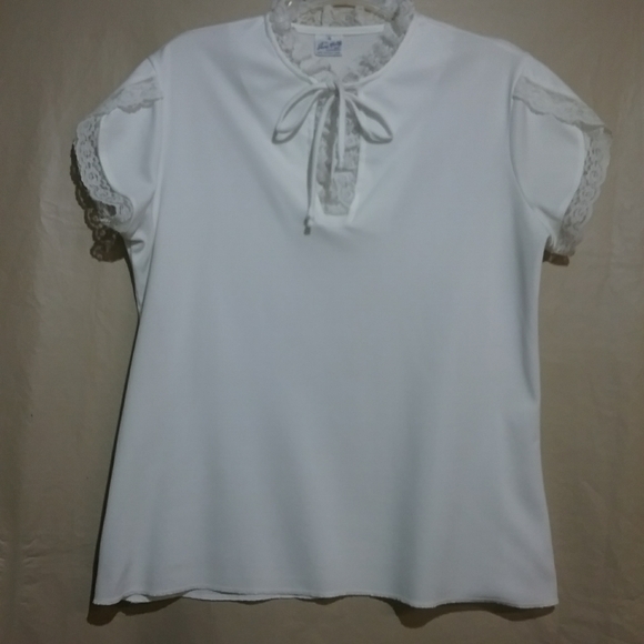 Jane Holly women's secretary polyester blouse size 16 Vintage - Picture 1 of 9